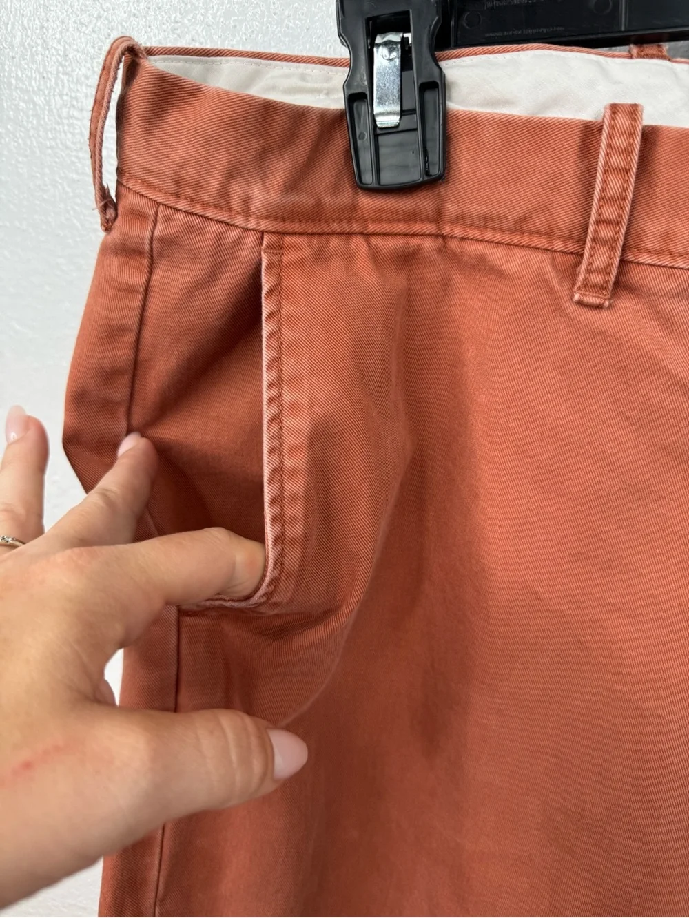 J.Crew Chino Pants Mens 34x34 Salmon Rust Orange Straight Leg Flat Front